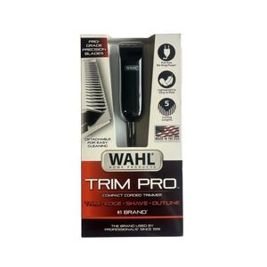 Wahl Trim Pro Compact Corded Trimmer for Men with Detachable Blades & 4‎ Combs